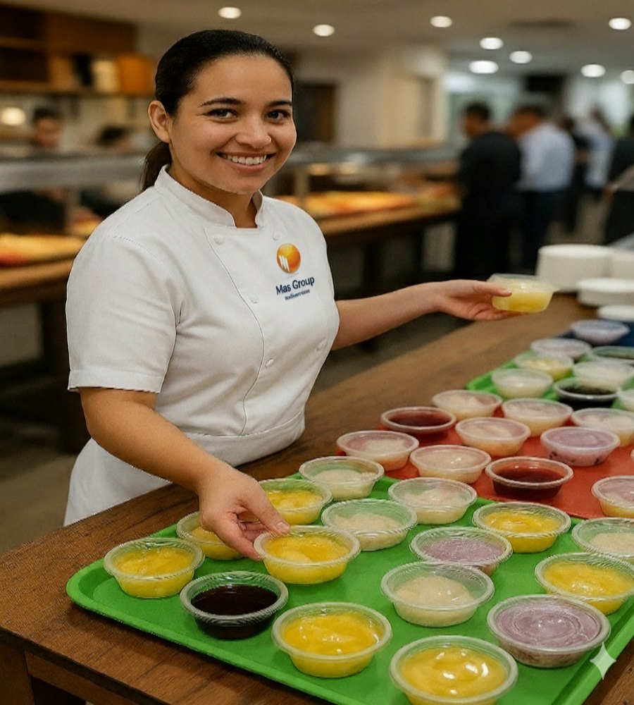 Chef preparando alimentos